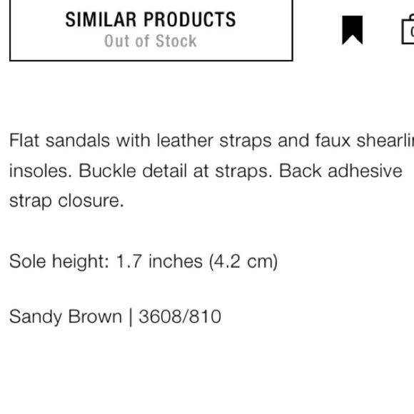 Zara Brown Leather Buckled Flat Sandals Shoes size 10 - Picture 8 of 12